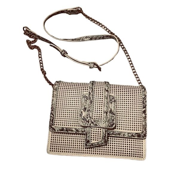 Urban Expressions Daniela Crossbody Bag Purse Adjustable Snakeskin - Picture 2 of 6